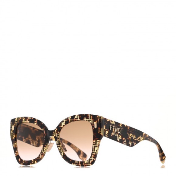 FENDI Acetate FF 53mm Sunglasses 0435/S Tortoise - Picture 3 of 8